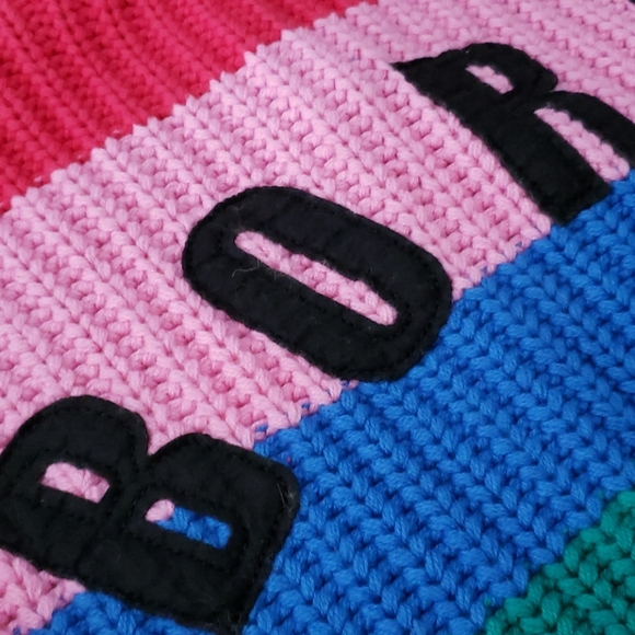 NWT AUTHENTIC Lazy Oaf BORING rainbow cardigan - Picture 6 of 7